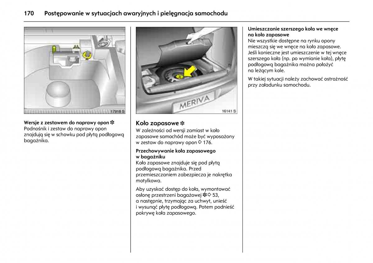 Opel Meriva A instrukcja obslugi / page 174