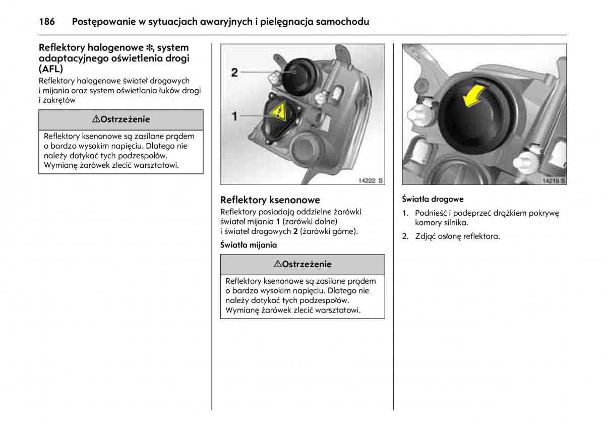 Opel Meriva A instrukcja obslugi / page 190