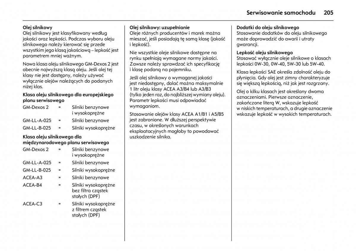 Opel Meriva A instrukcja obslugi / page 209