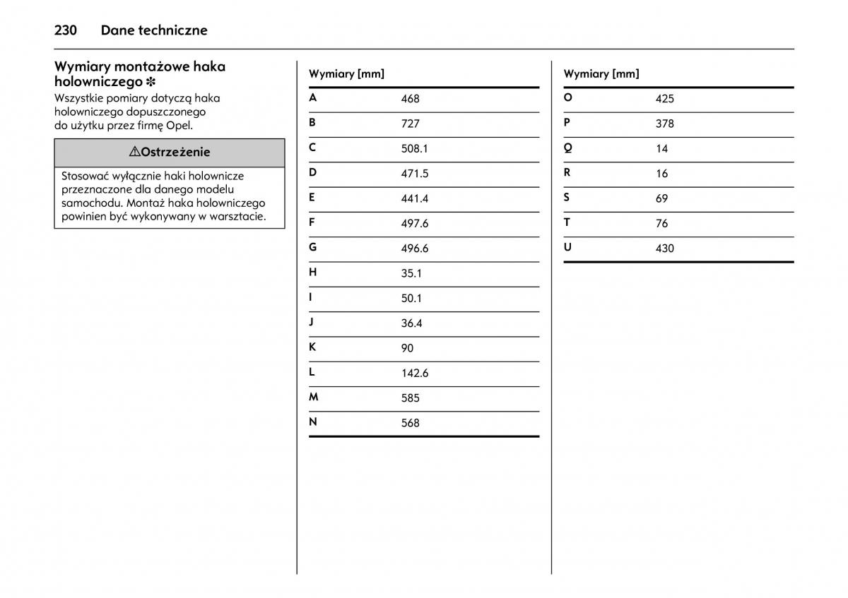 Opel Meriva A instrukcja obslugi / page 234