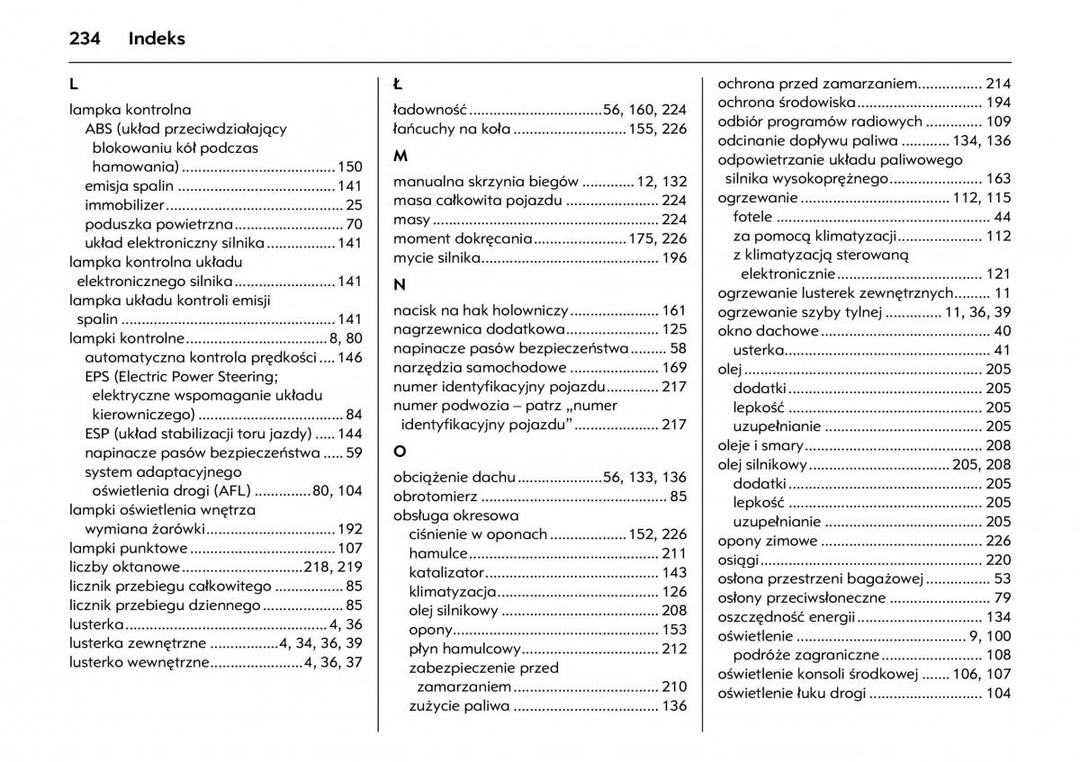 Opel Meriva A instrukcja obslugi / page 238