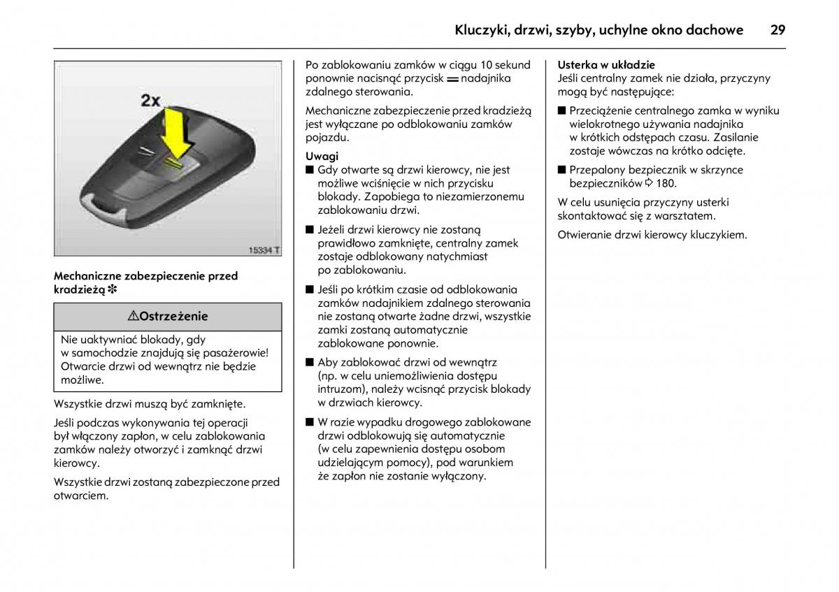 Opel Meriva A instrukcja obslugi / page 33