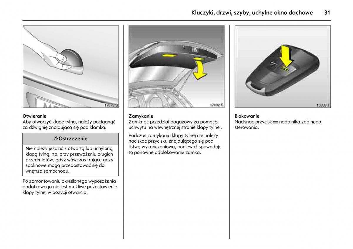 Opel Meriva A instrukcja obslugi / page 35