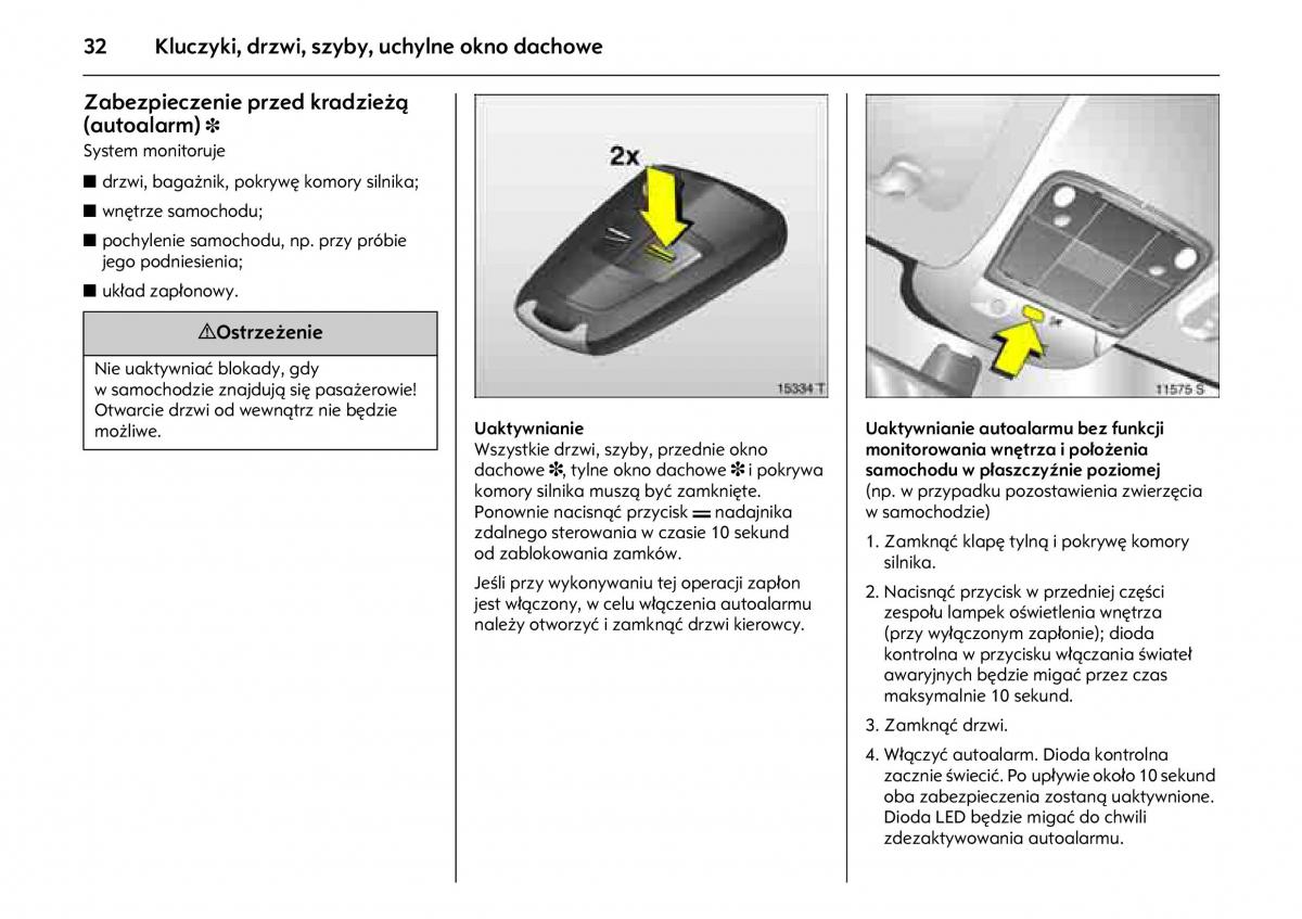 Opel Meriva A instrukcja obslugi / page 36