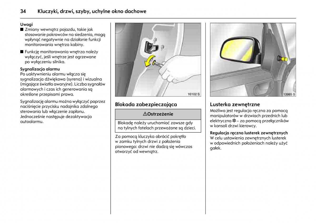 Opel Meriva A instrukcja obslugi / page 38