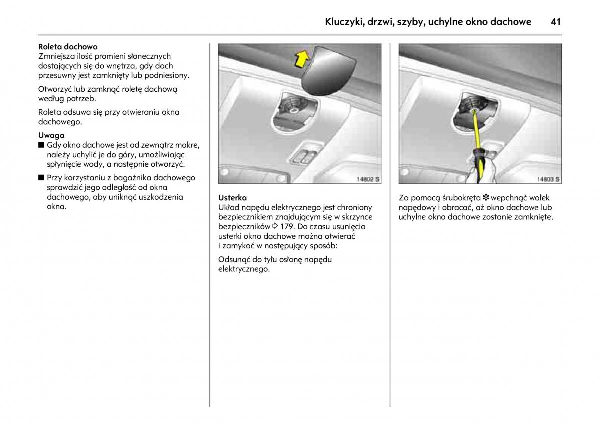 Opel Meriva A instrukcja obslugi / page 45