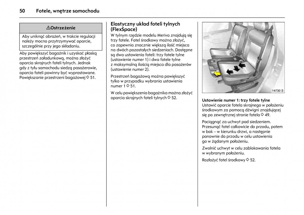 Opel Meriva A instrukcja obslugi / page 54