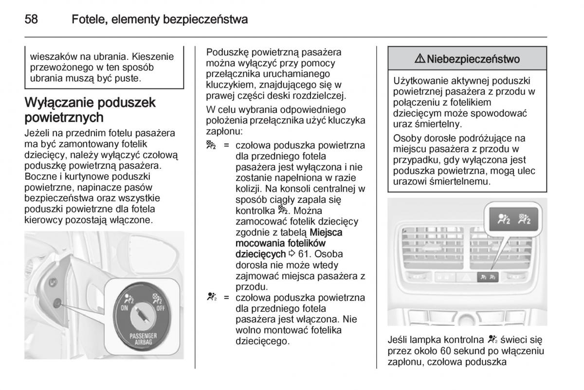 Opel Meriva B instrukcja obslugi / page 60