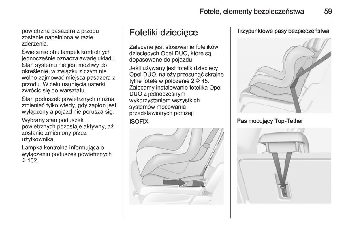 Opel Meriva B instrukcja obslugi / page 61