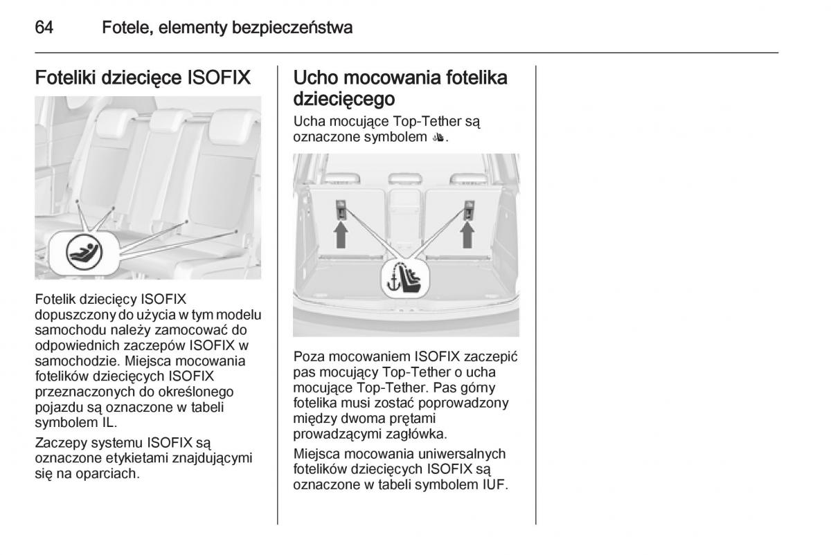 Opel Meriva B instrukcja obslugi / page 66