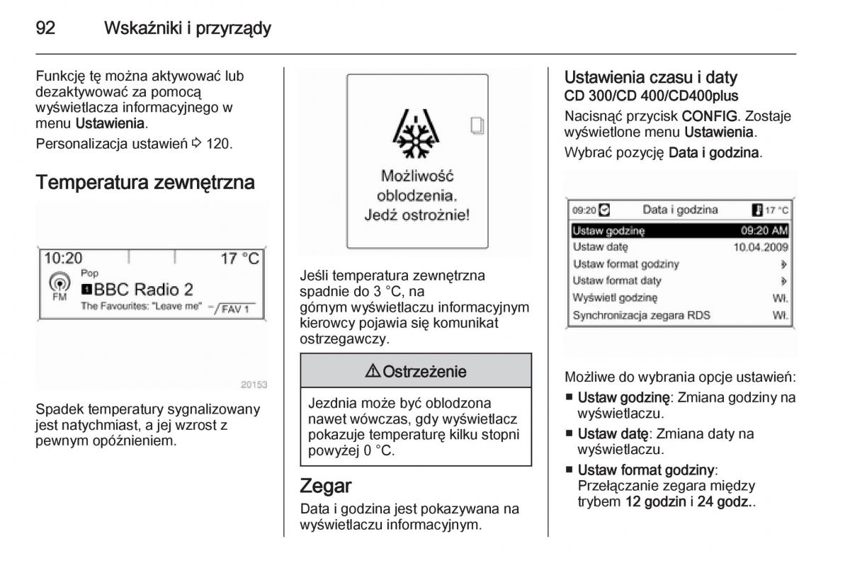 Opel Meriva B instrukcja obslugi / page 94