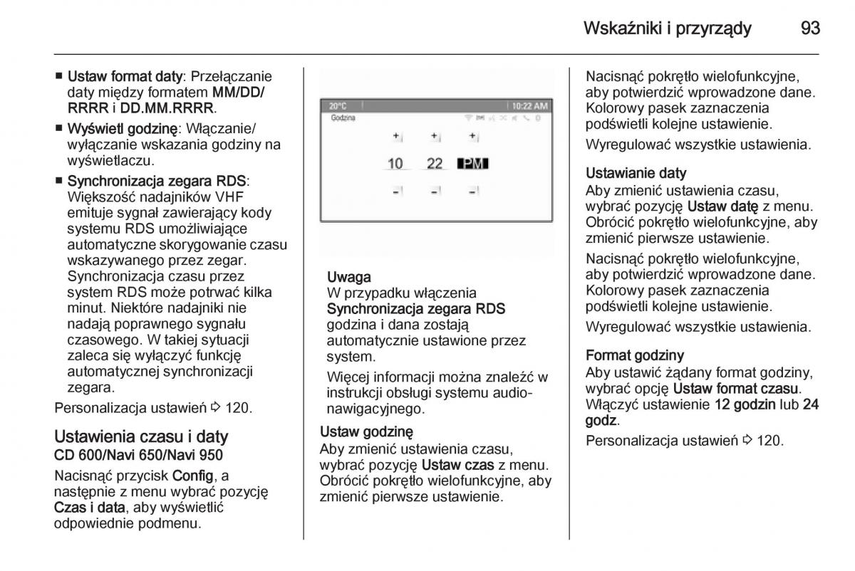 Opel Meriva B instrukcja obslugi / page 95