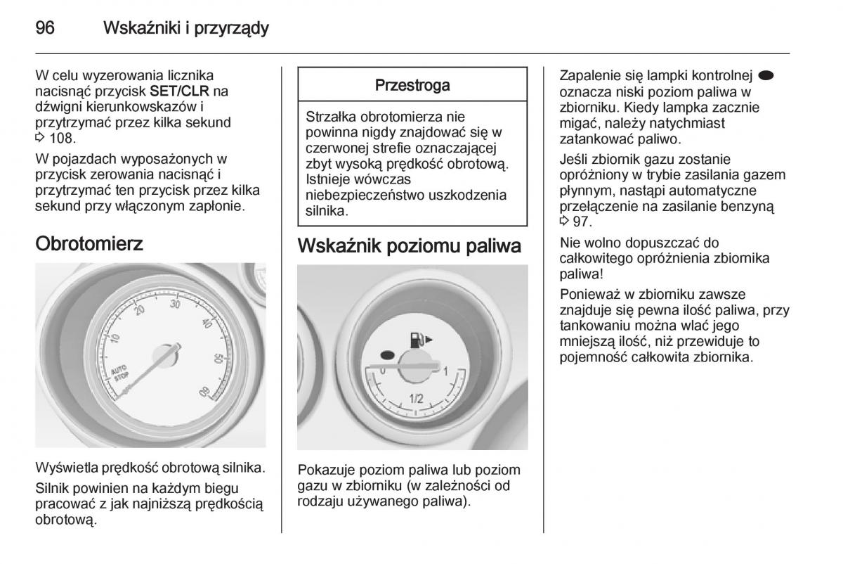 Opel Meriva B instrukcja obslugi / page 98