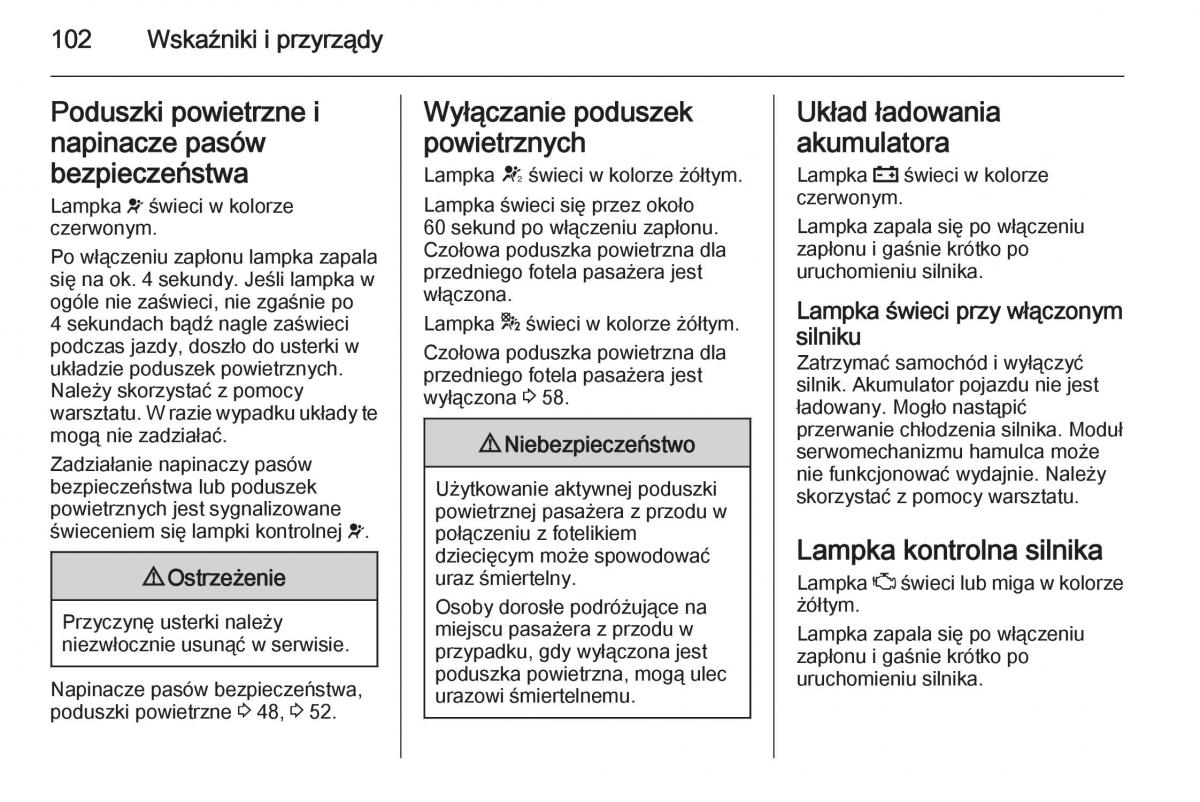 Opel Meriva B instrukcja obslugi / page 104