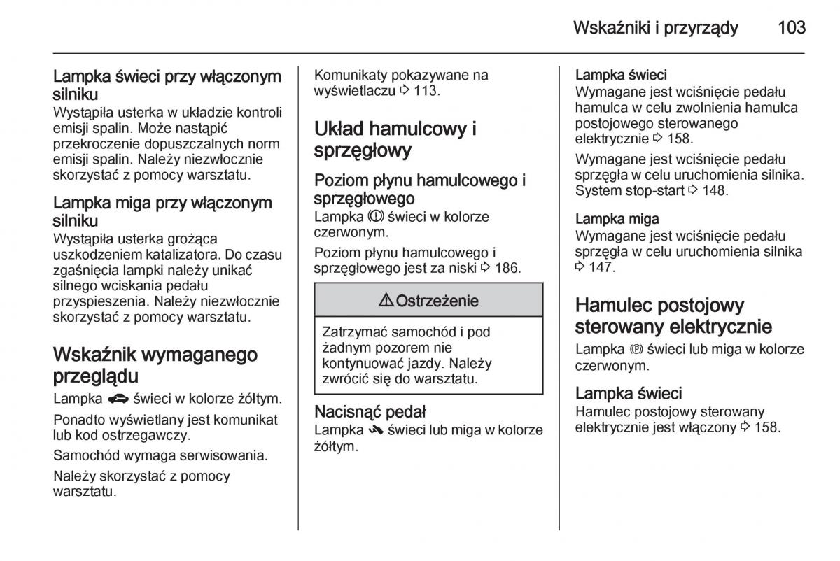 Opel Meriva B instrukcja obslugi / page 105