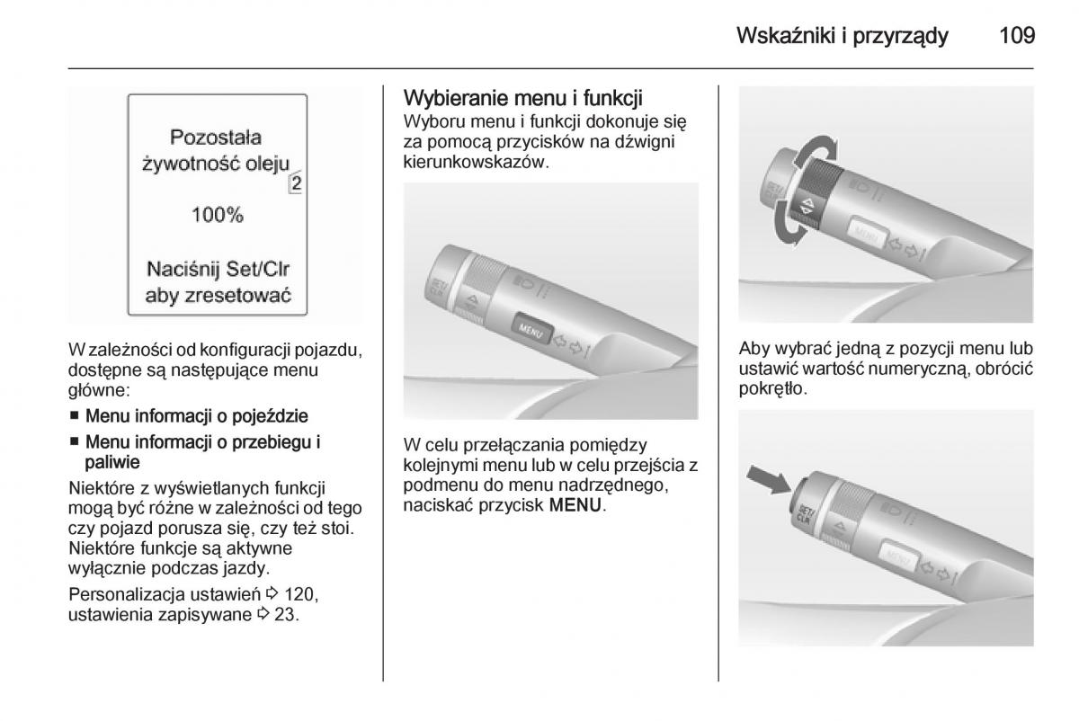 Opel Meriva B instrukcja obslugi / page 111