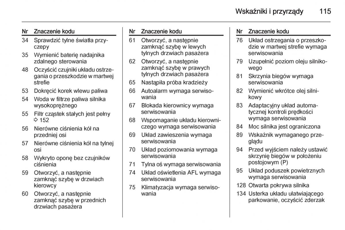 Opel Meriva B instrukcja obslugi / page 117