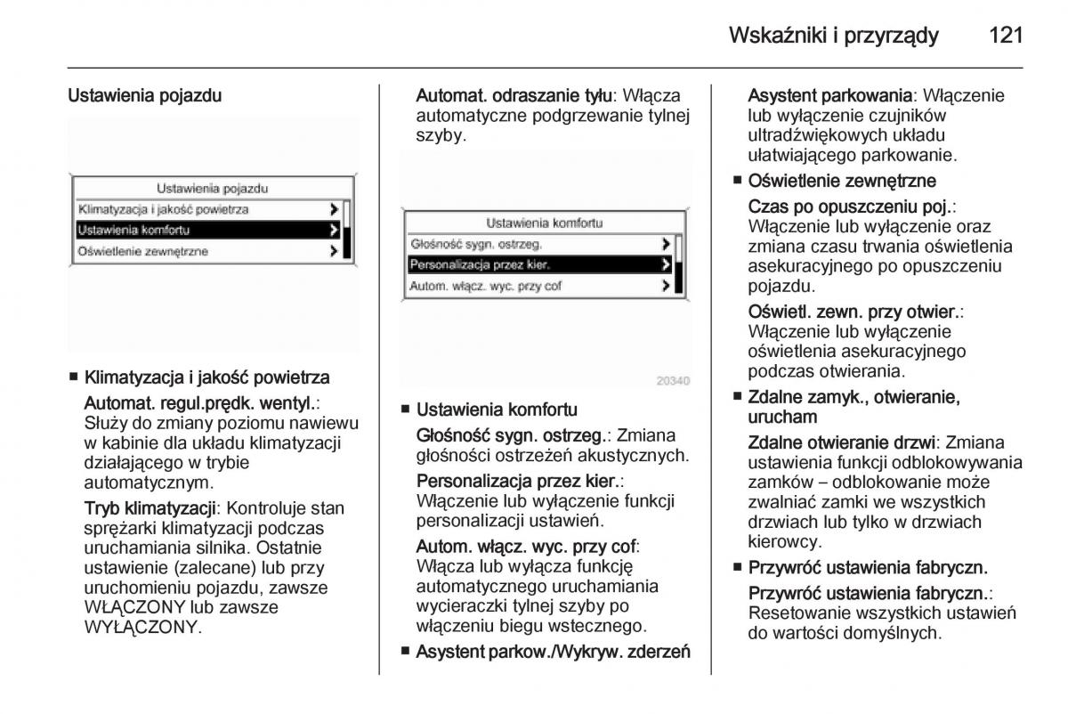 Opel Meriva B instrukcja obslugi / page 123