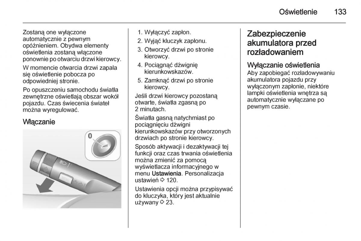 Opel Meriva B instrukcja obslugi / page 135