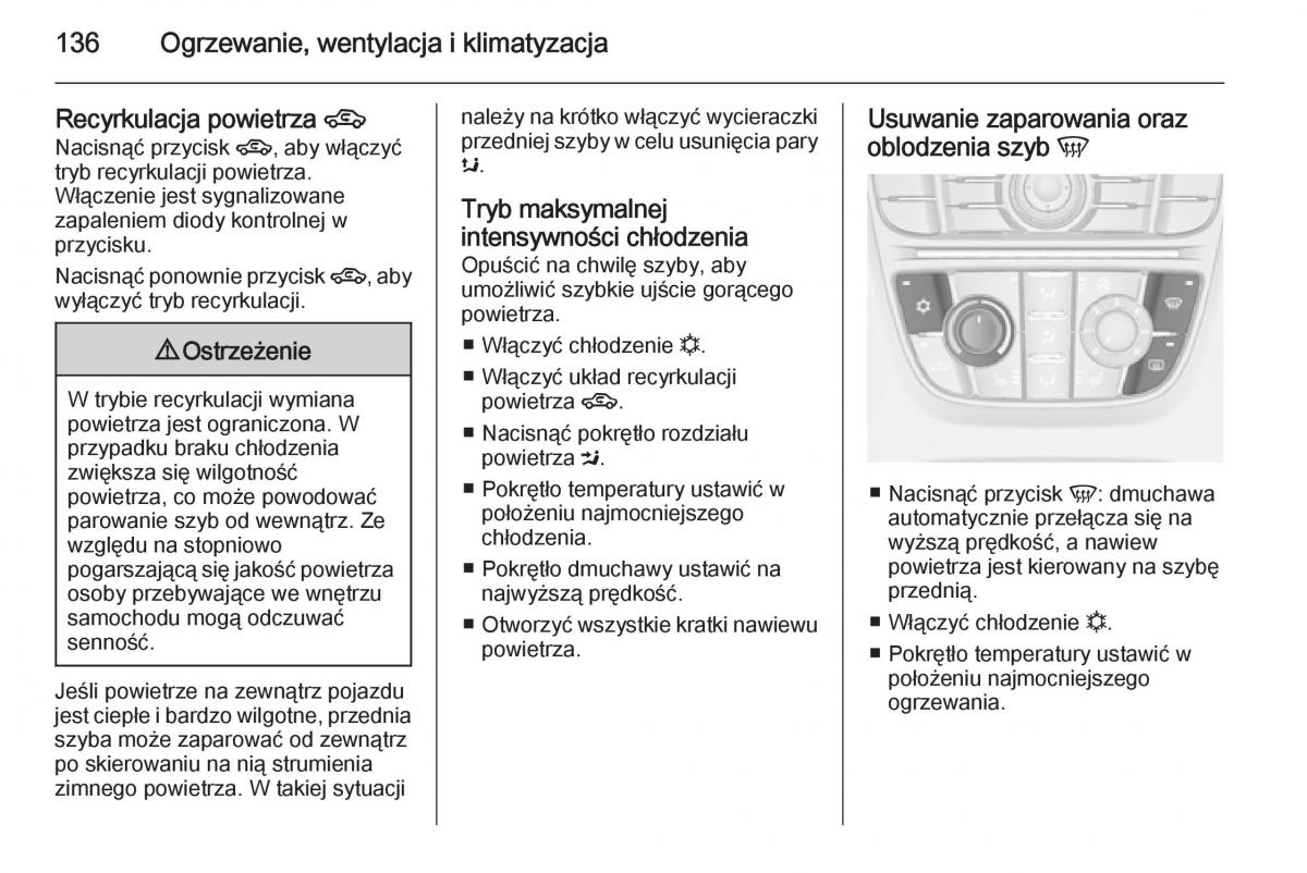 Opel Meriva B instrukcja obslugi / page 138