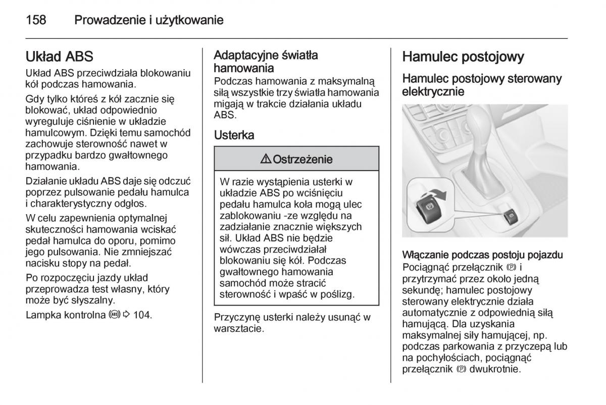 Opel Meriva B instrukcja obslugi / page 160