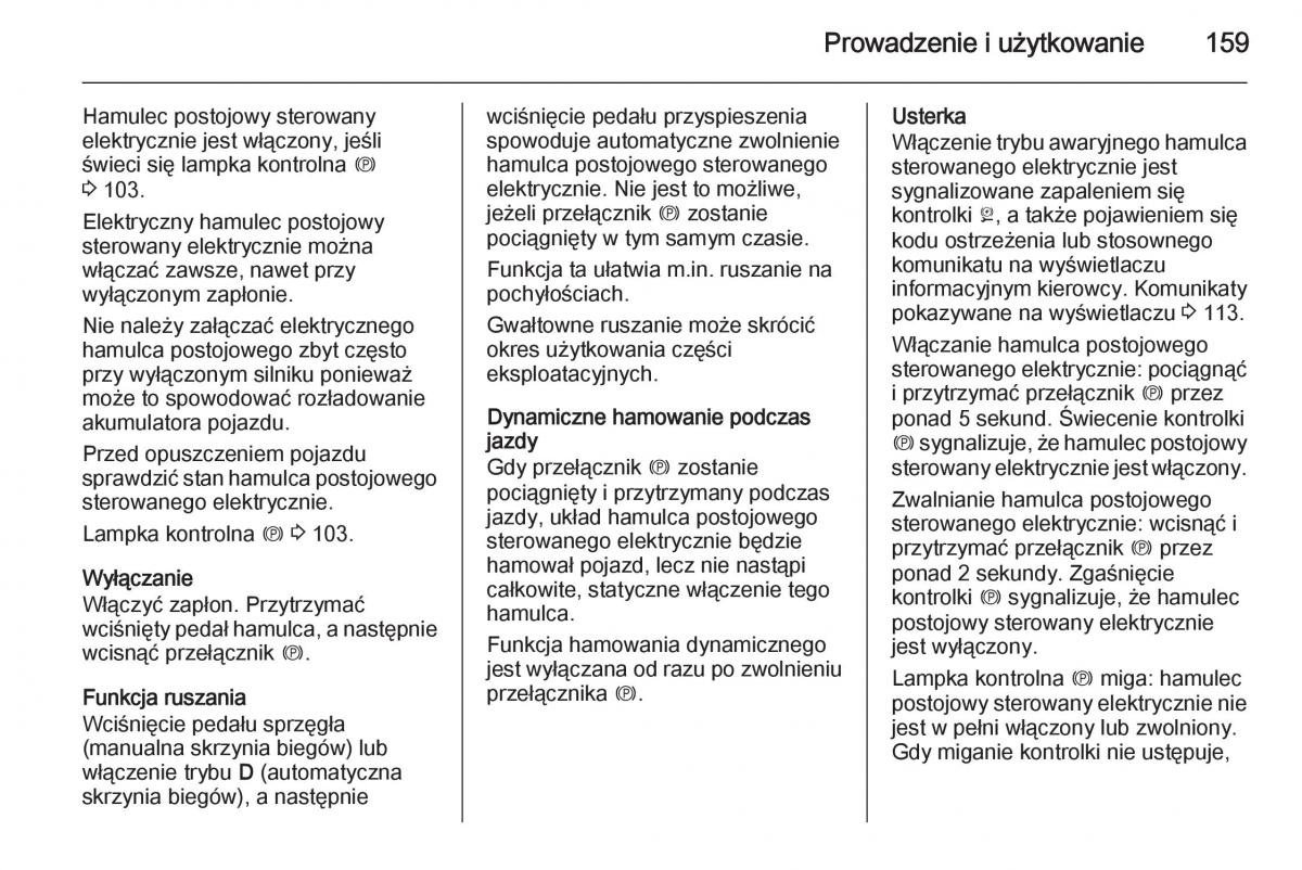 Opel Meriva B instrukcja obslugi / page 161