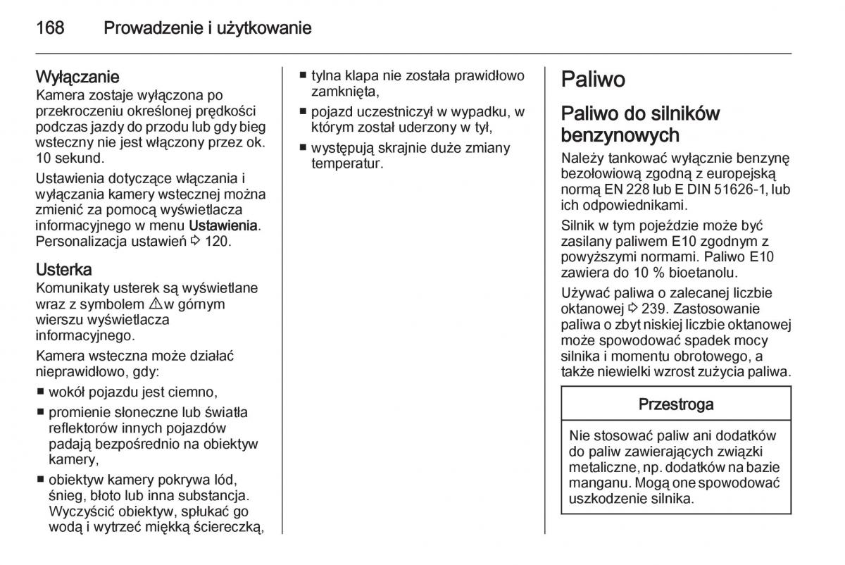 Opel Meriva B instrukcja obslugi / page 170