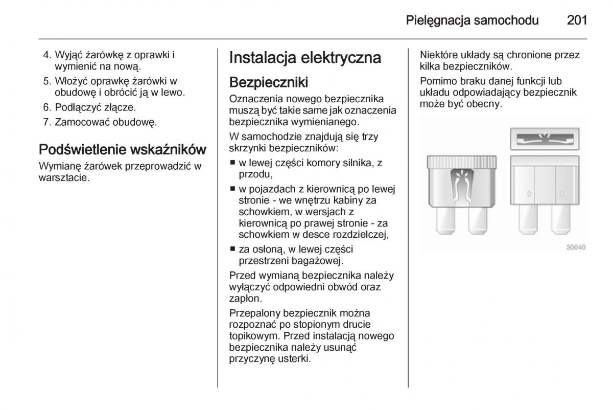 Opel Meriva B instrukcja obslugi / page 203