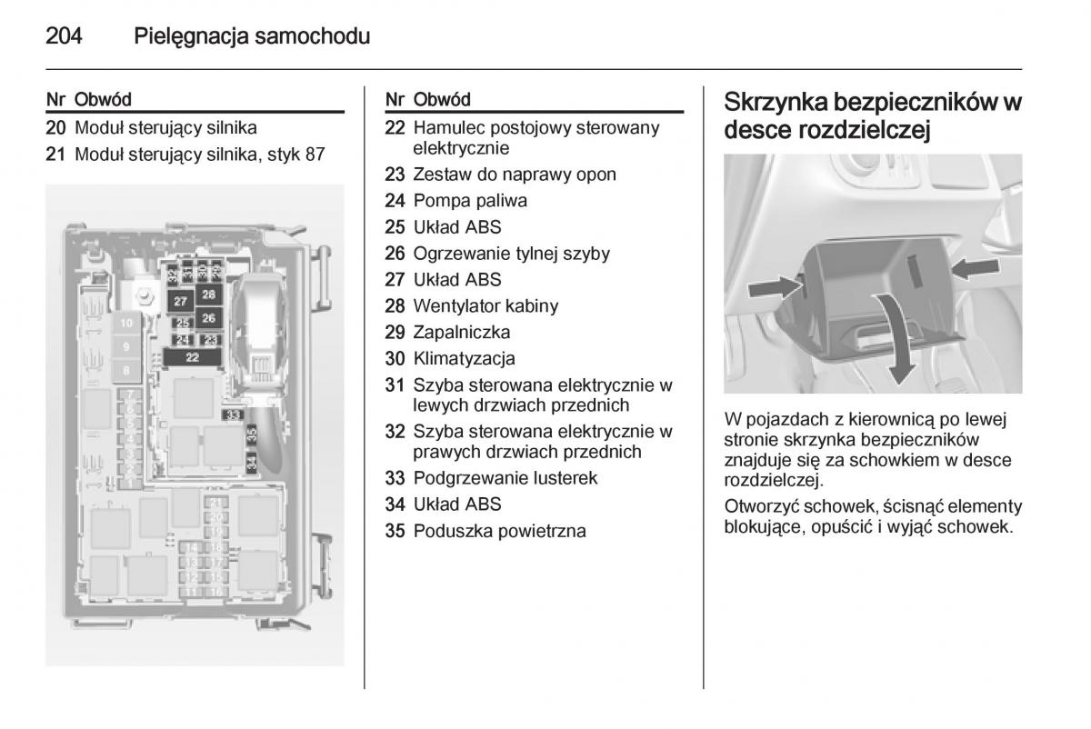 Opel Meriva B instrukcja obslugi / page 206