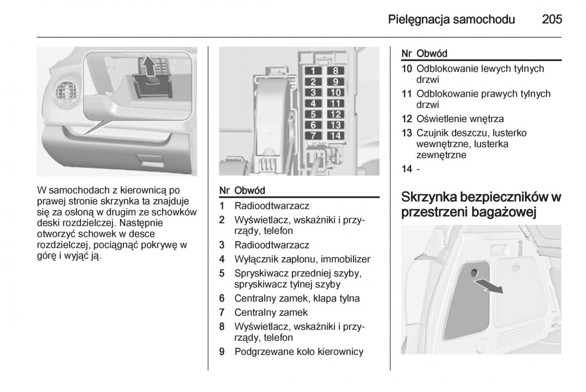 Opel Meriva B instrukcja obslugi / page 207