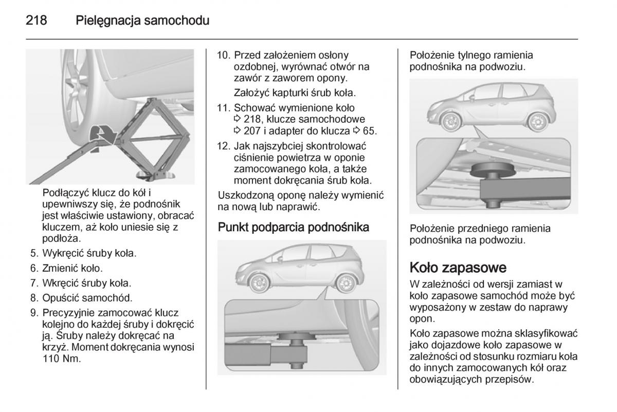 Opel Meriva B instrukcja obslugi / page 220