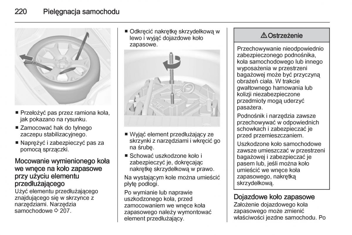 Opel Meriva B instrukcja obslugi / page 222