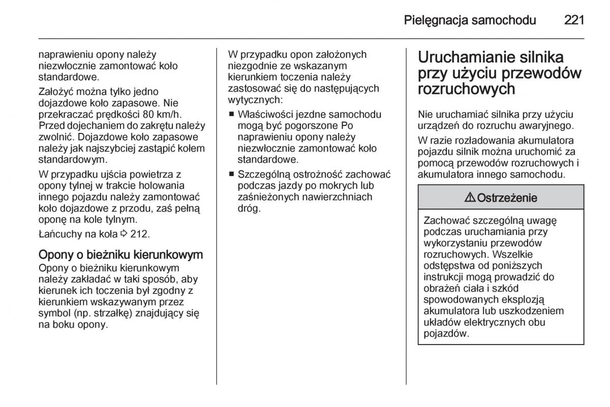 Opel Meriva B instrukcja obslugi / page 223