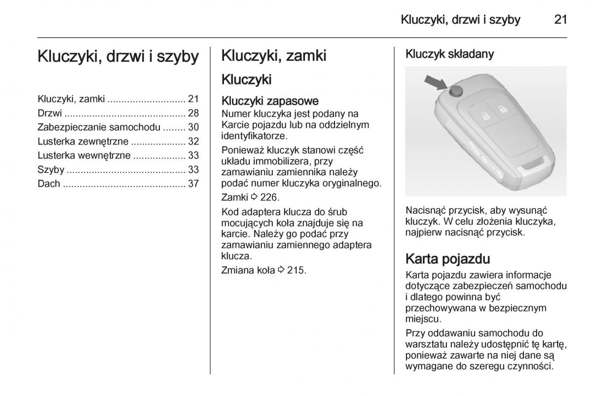 Opel Meriva B instrukcja obslugi / page 23