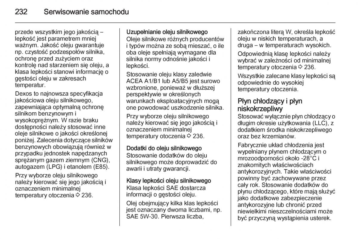 Opel Meriva B instrukcja obslugi / page 234