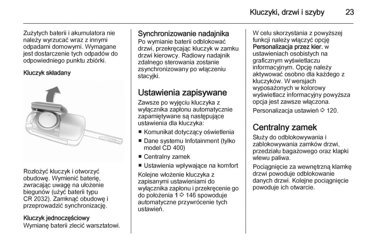 Opel Meriva B instrukcja obslugi / page 25