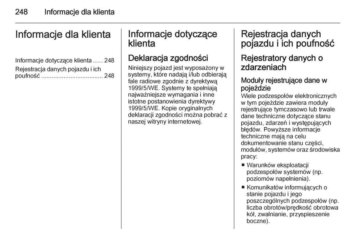 Opel Meriva B instrukcja obslugi / page 250