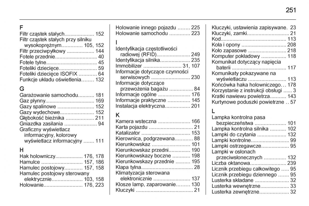 Opel Meriva B instrukcja obslugi / page 253