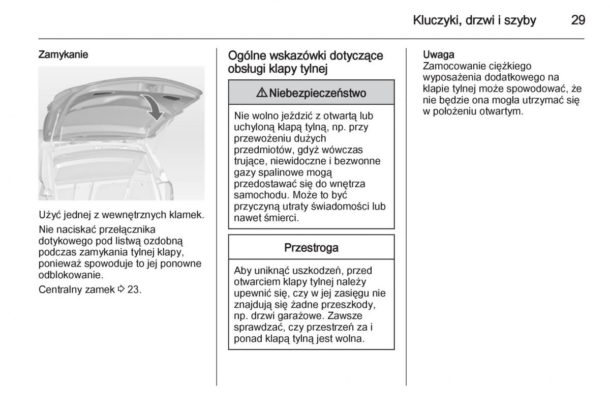 Opel Meriva B instrukcja obslugi / page 31