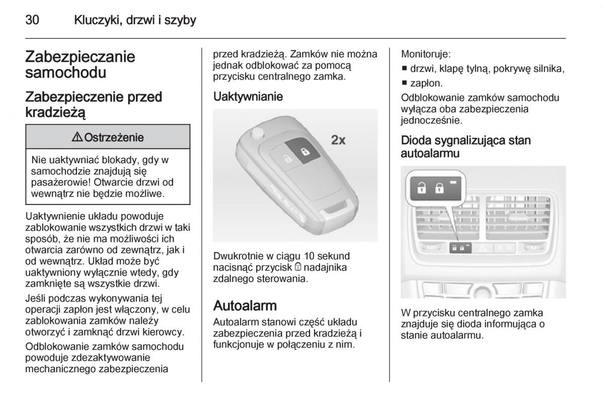 Opel Meriva B instrukcja obslugi / page 32