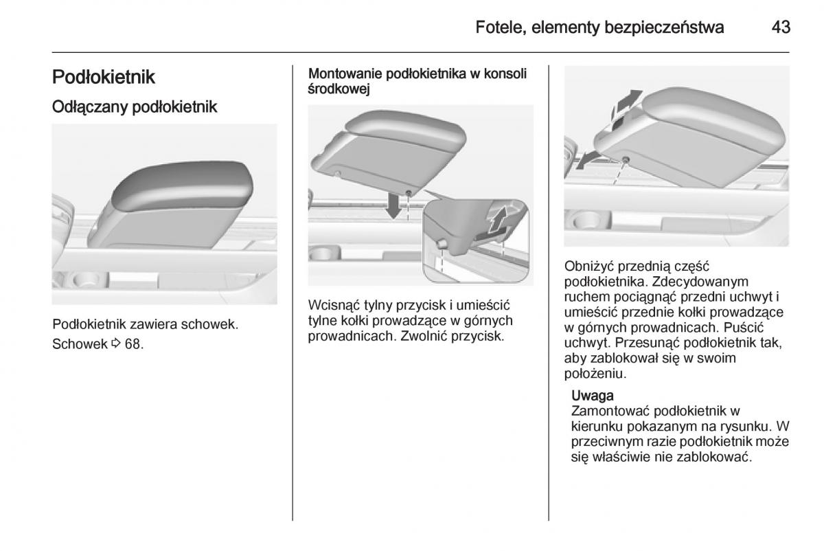 Opel Meriva B instrukcja obslugi / page 45