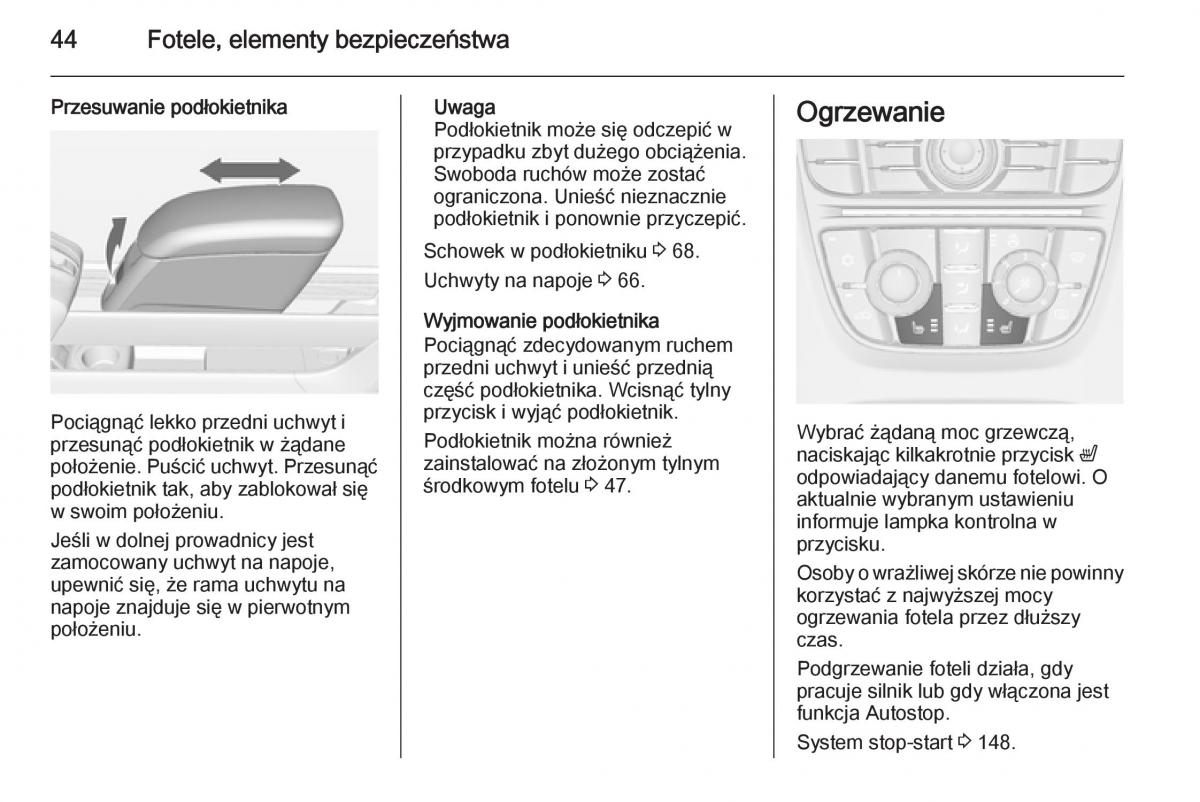 Opel Meriva B instrukcja obslugi / page 46