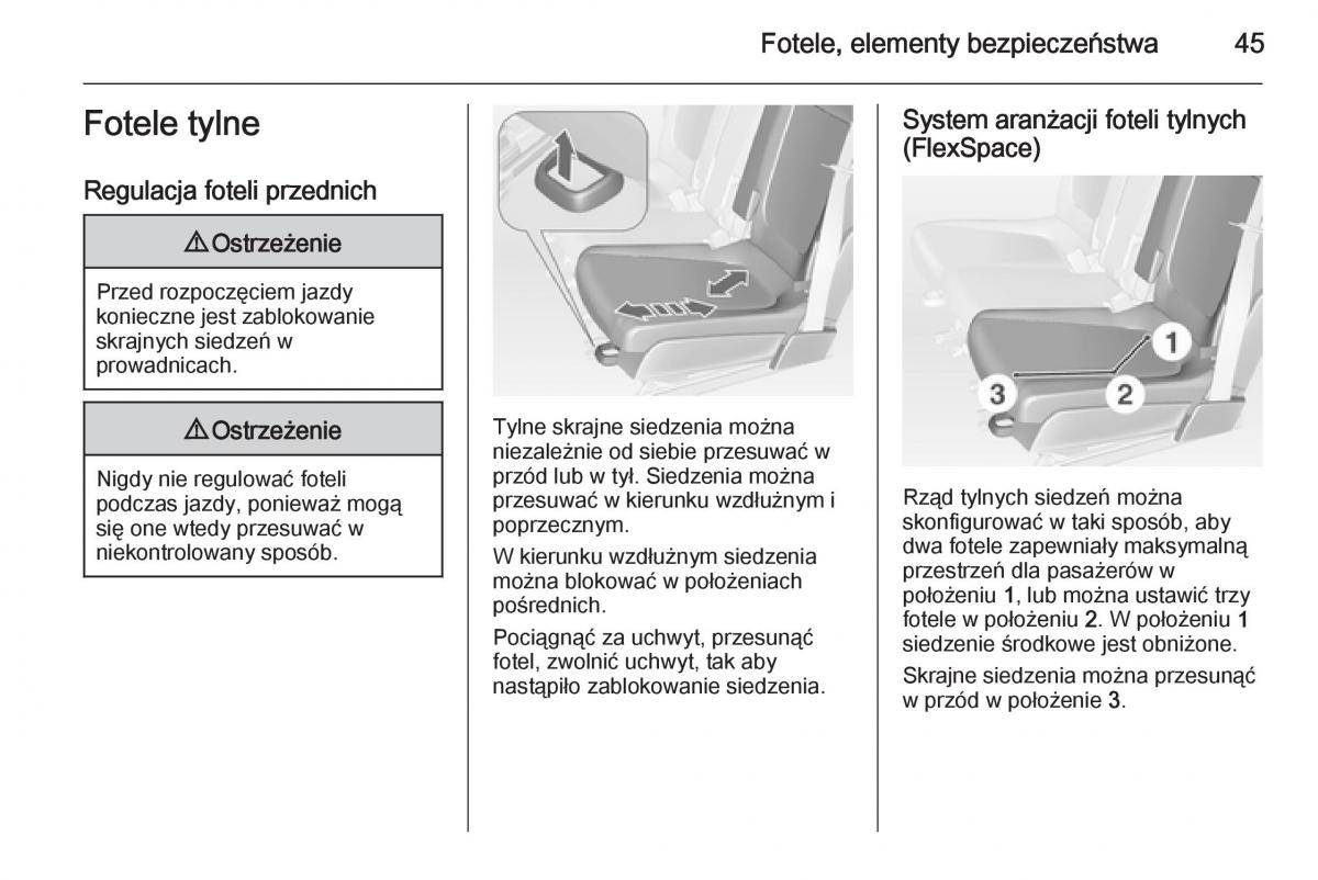 Opel Meriva B instrukcja obslugi / page 47