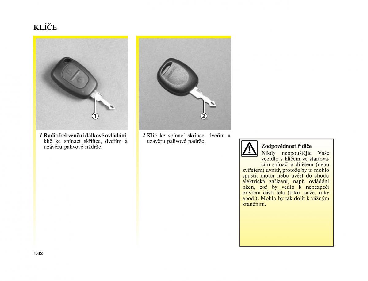 Renault Trafic II 2 navod k obsludze / page 8