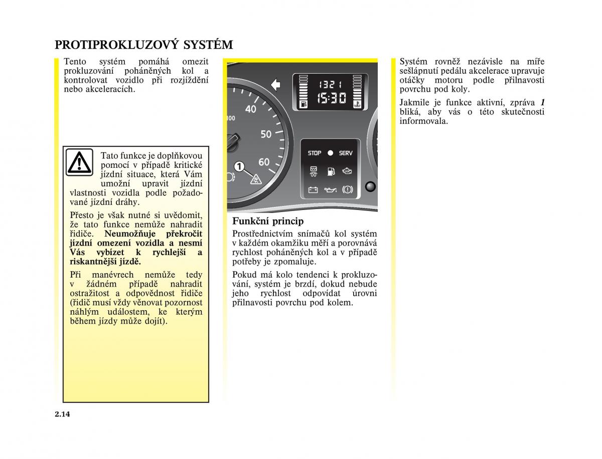 Renault Trafic II 2 navod k obsludze / page 86