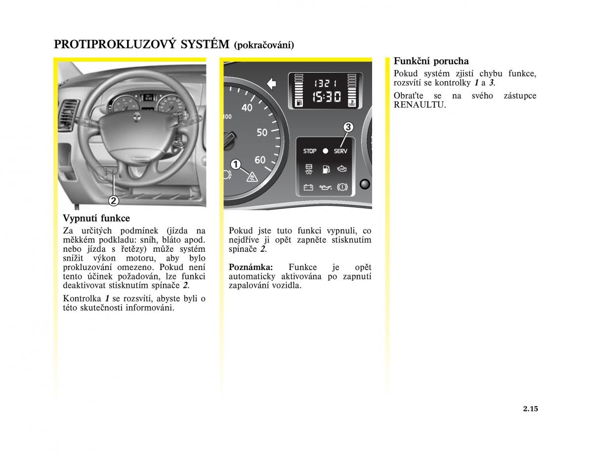 Renault Trafic II 2 navod k obsludze / page 87