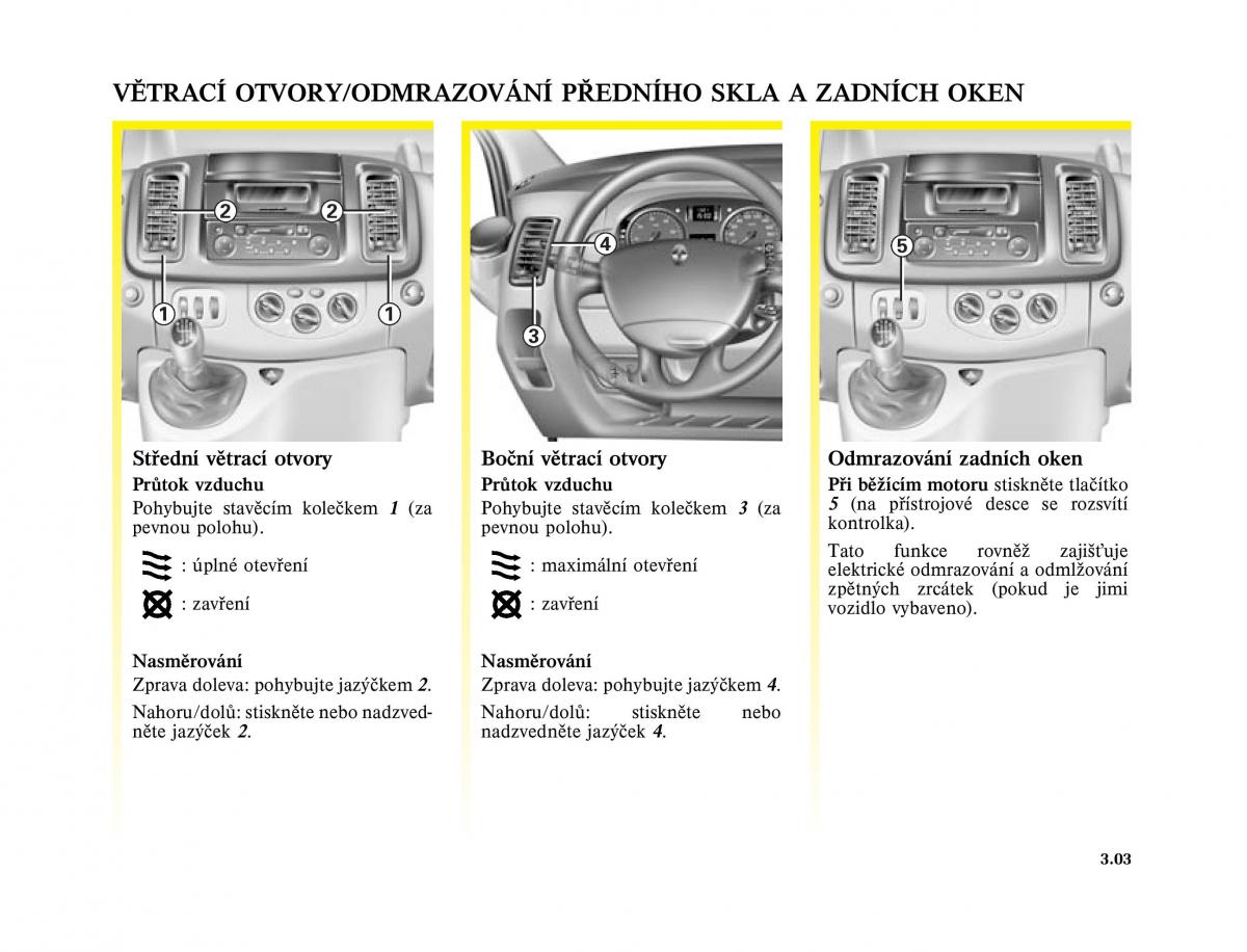 Renault Trafic II 2 navod k obsludze / page 97