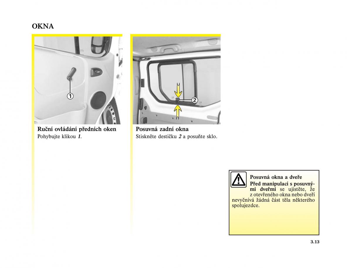 Renault Trafic II 2 navod k obsludze / page 107