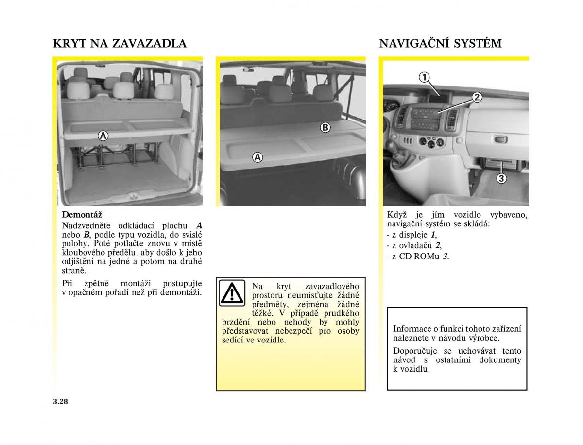 Renault Trafic II 2 navod k obsludze / page 122