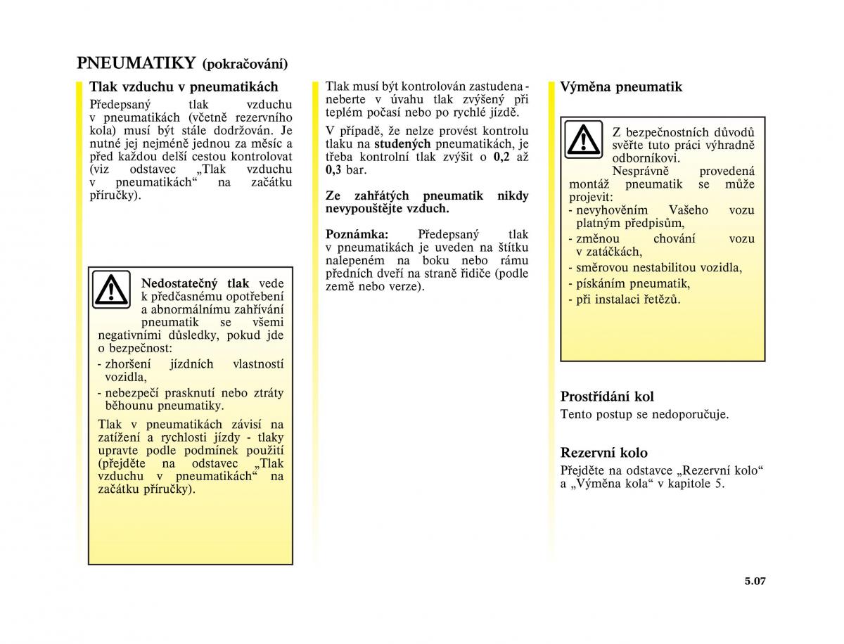 Renault Trafic II 2 navod k obsludze / page 143